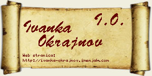 Ivanka Okrajnov vizit kartica